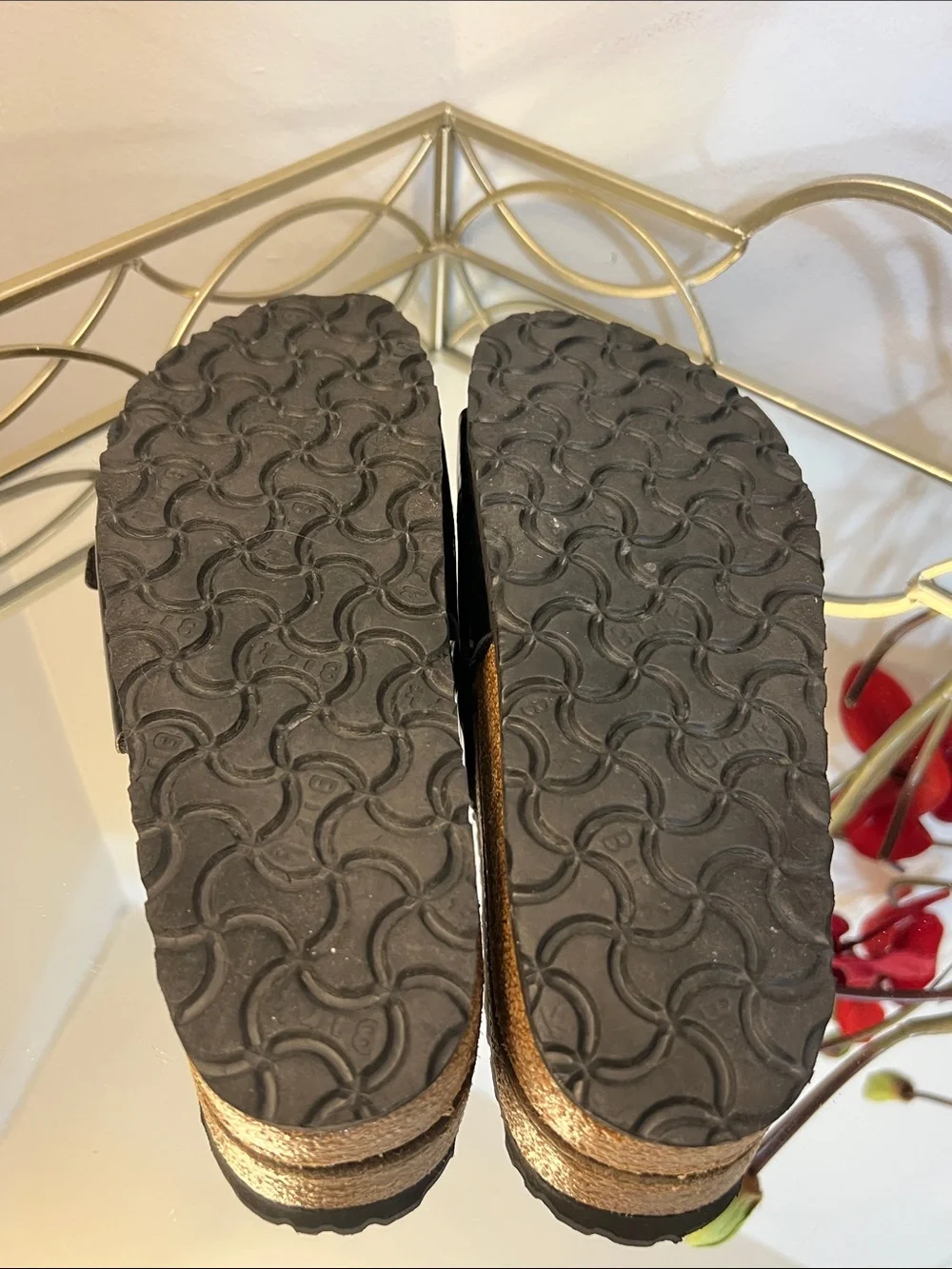 Birkenstock Ibiza Black Patent Leather Dual-Buckle Sandals Size 36